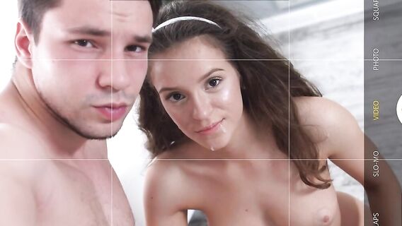 Нежное анальное вторжение в молоденькую русскую брюнетку